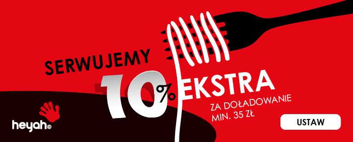 10% do doładowania w serwisie www.doladuj.heyah.pl